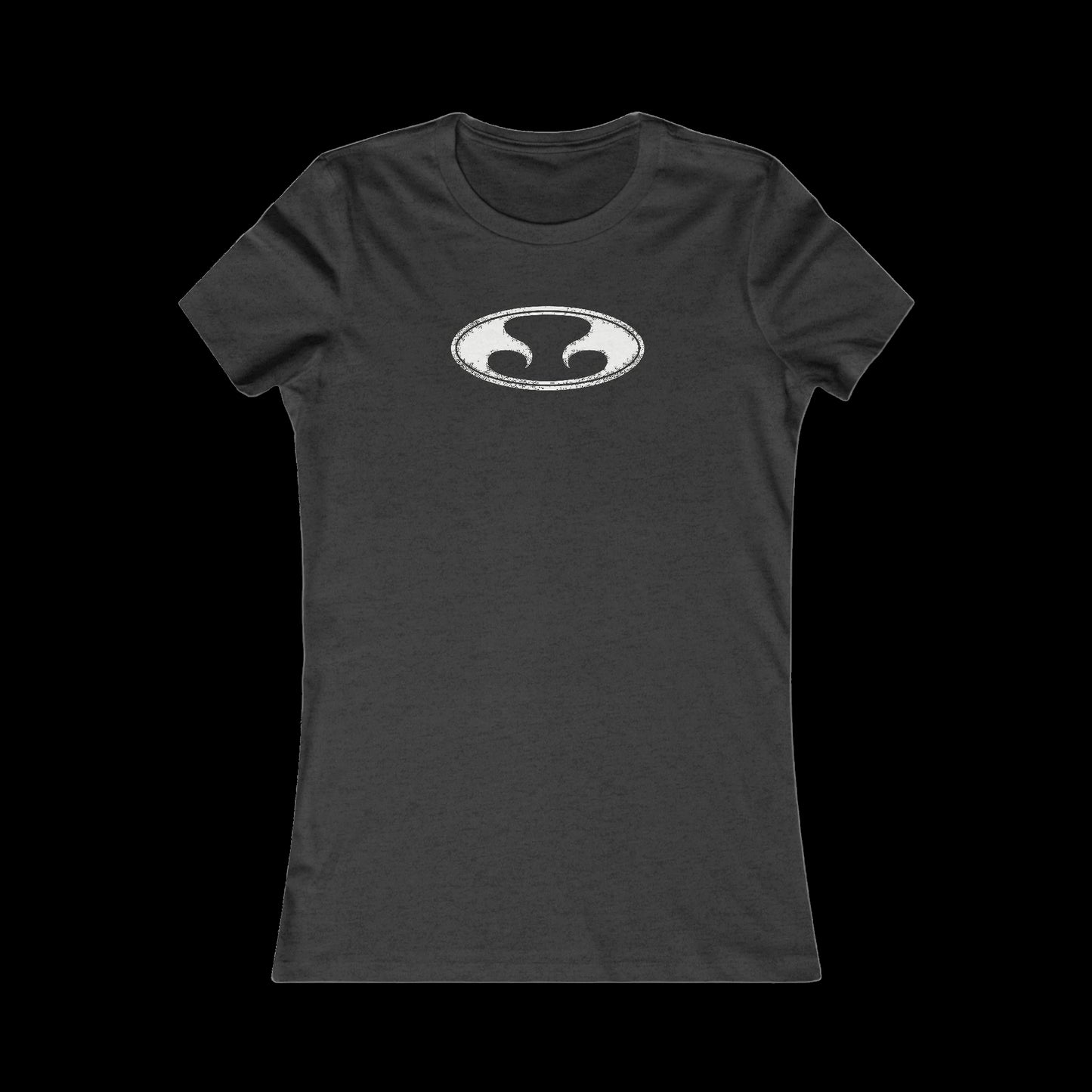 Eternal Classic Baby Doll Tee in Black Heather with White Oval Eternal Logo