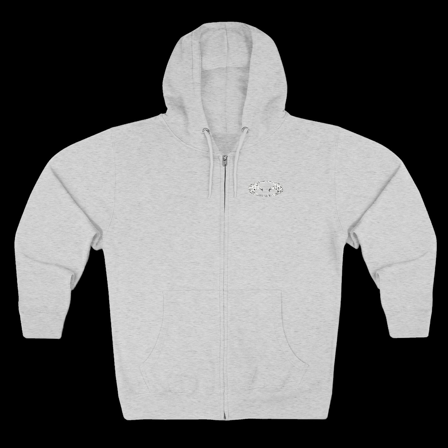 Eternal Surfridge Heavyweight Hoodie in Heather Gray with White Oval Eternal Logo on Left Chest