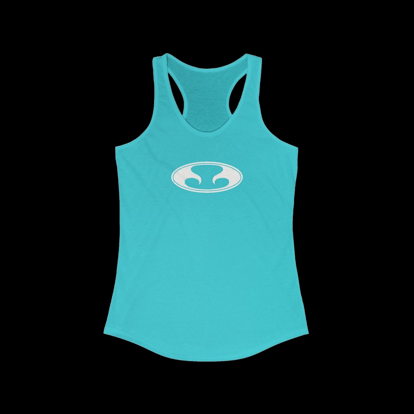 Eternal Razorback Tee in Turquoise with White Oval Eternal Logo