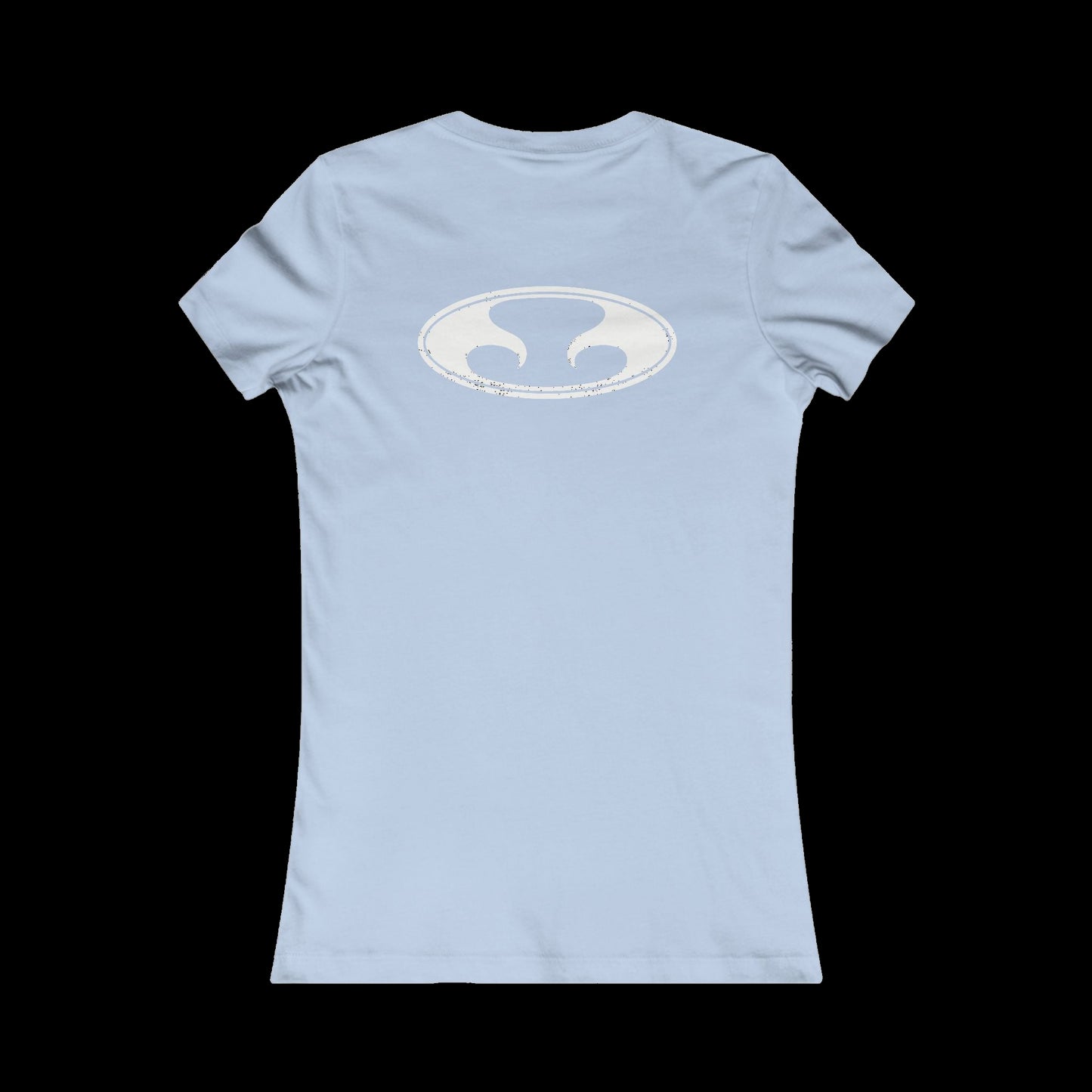Eternal Classic Baby Doll Tee in Sky Blue with White Oval Eternal Logo (Back)