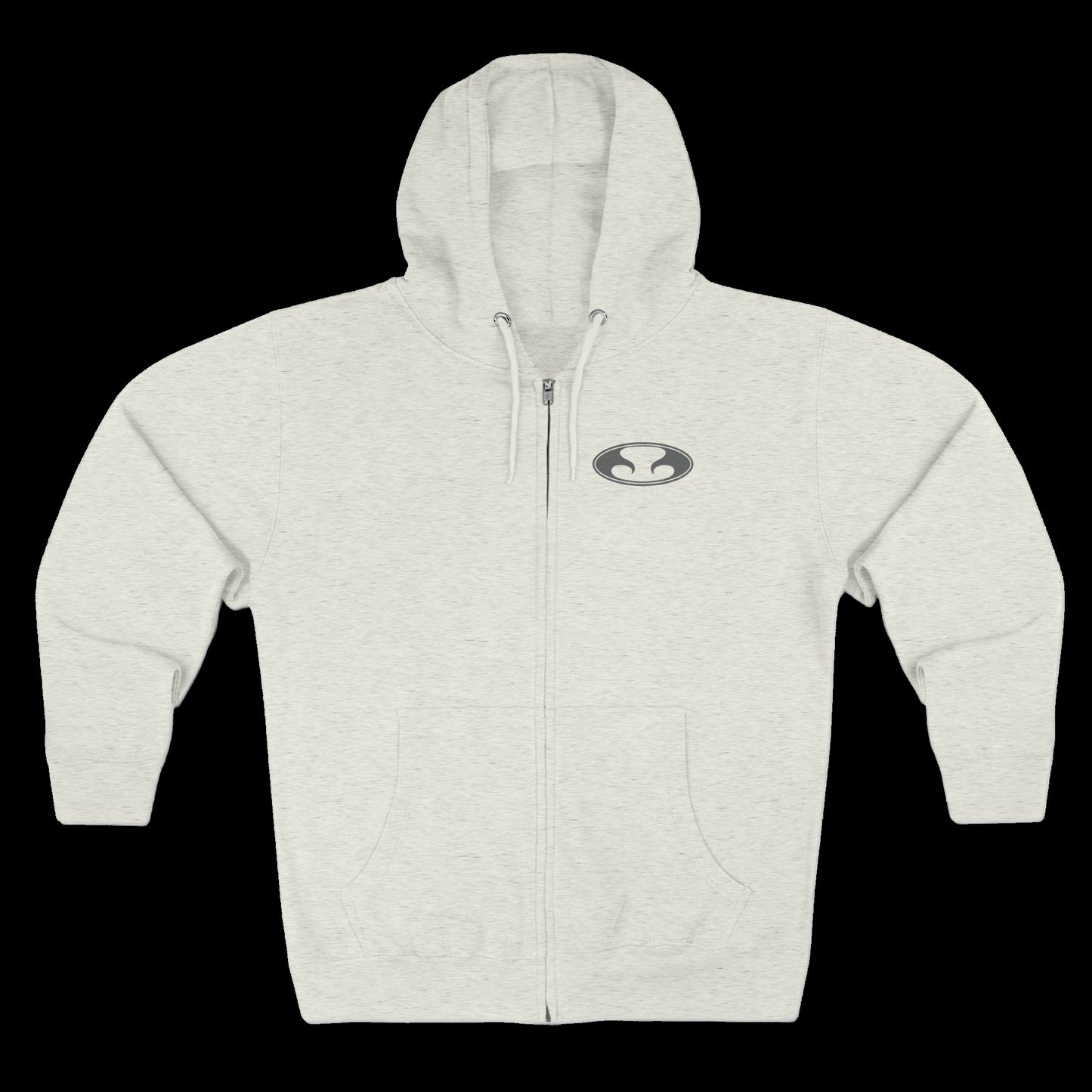 Eternal Surfridge Heavyweight Hoodie in Oatmeal Heather with Gray Oval Eternal Logo on Left Chest