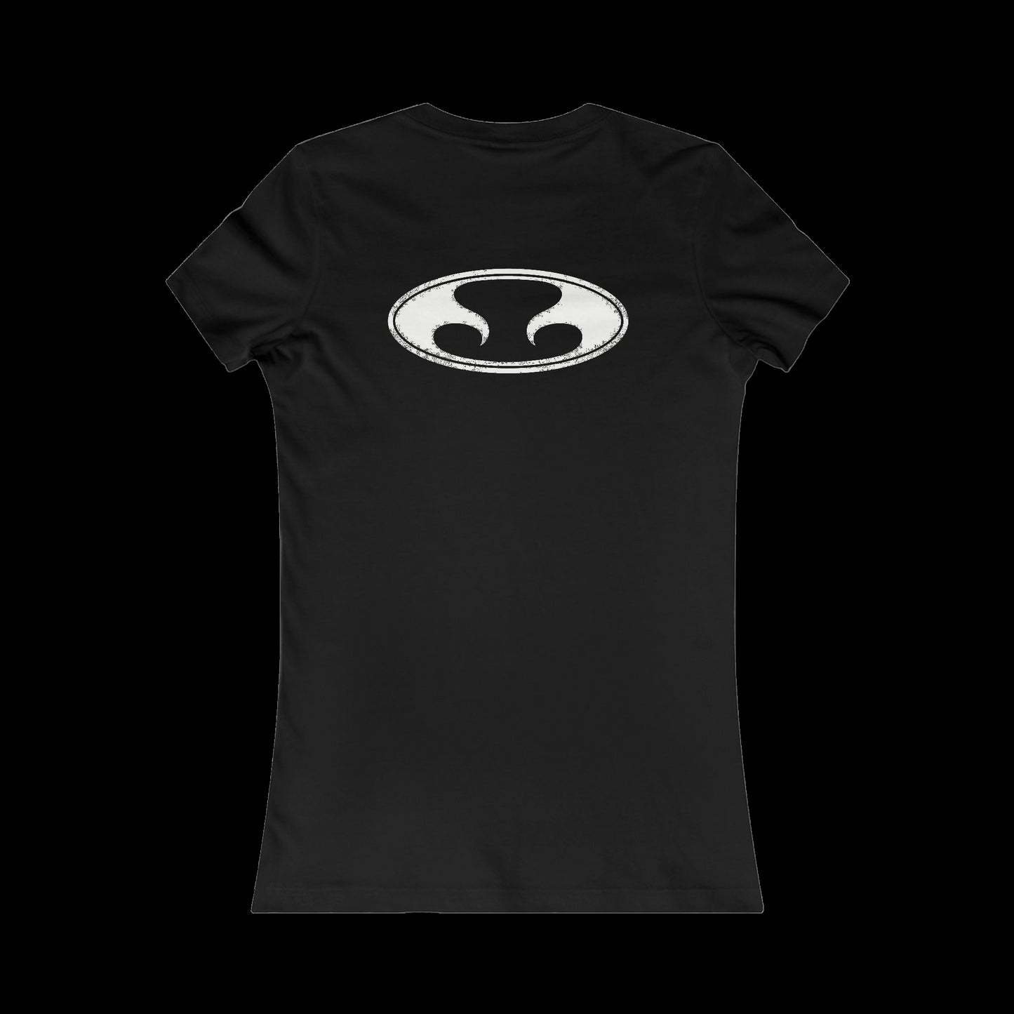 Eternal Classic Baby Doll Tee in Black with White Oval Eternal Logo (Back)
