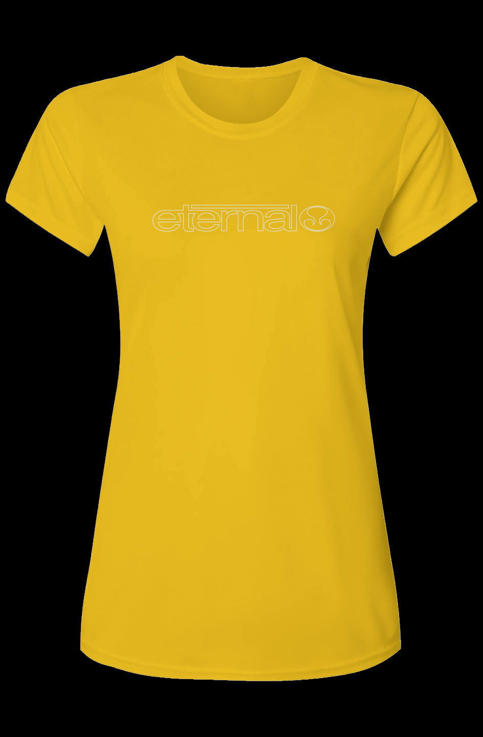 Eternal Womens Pavones Performance T-Shirt UV SPF 50 Polyester Quick Dry Moisture Wicking Tropical Baby Tee Yellow