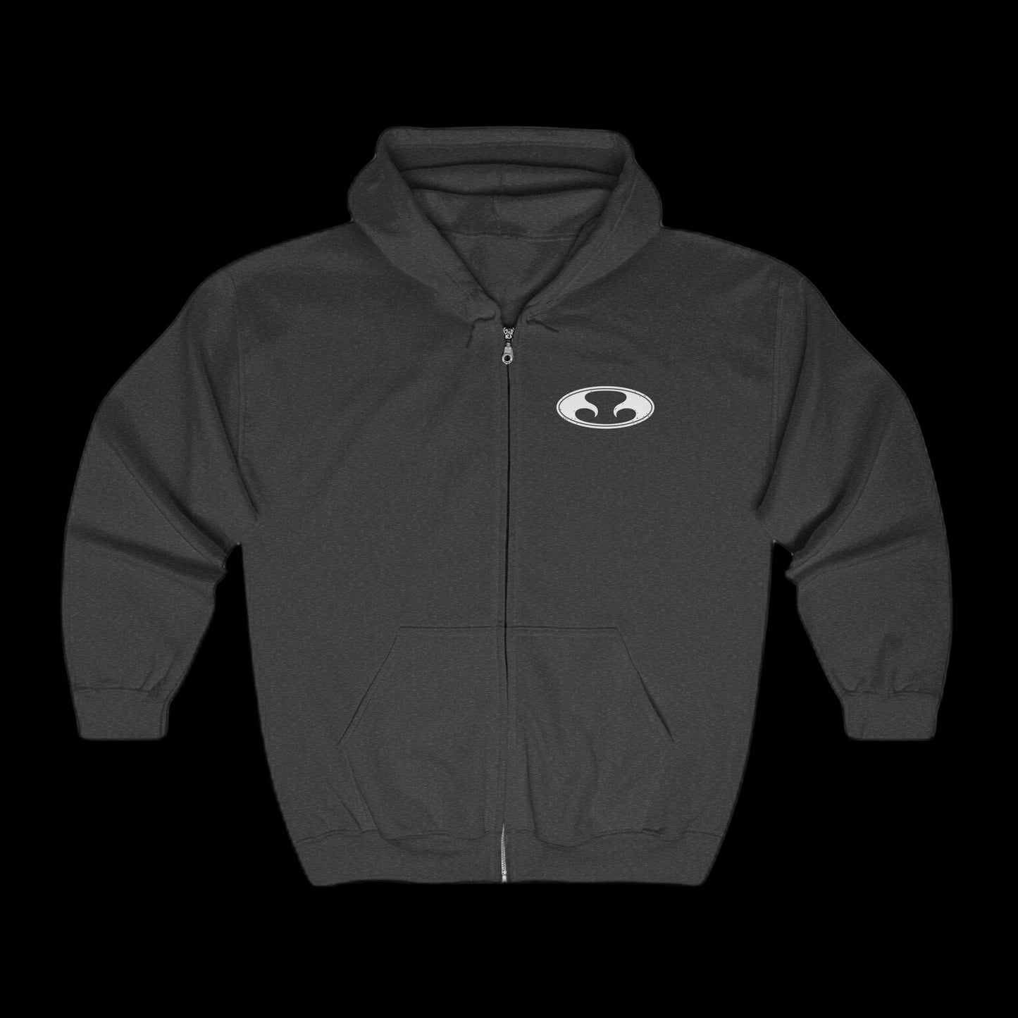 Eternal Night Surf Hoodie in Charcoal with White Oval Eternal Logo