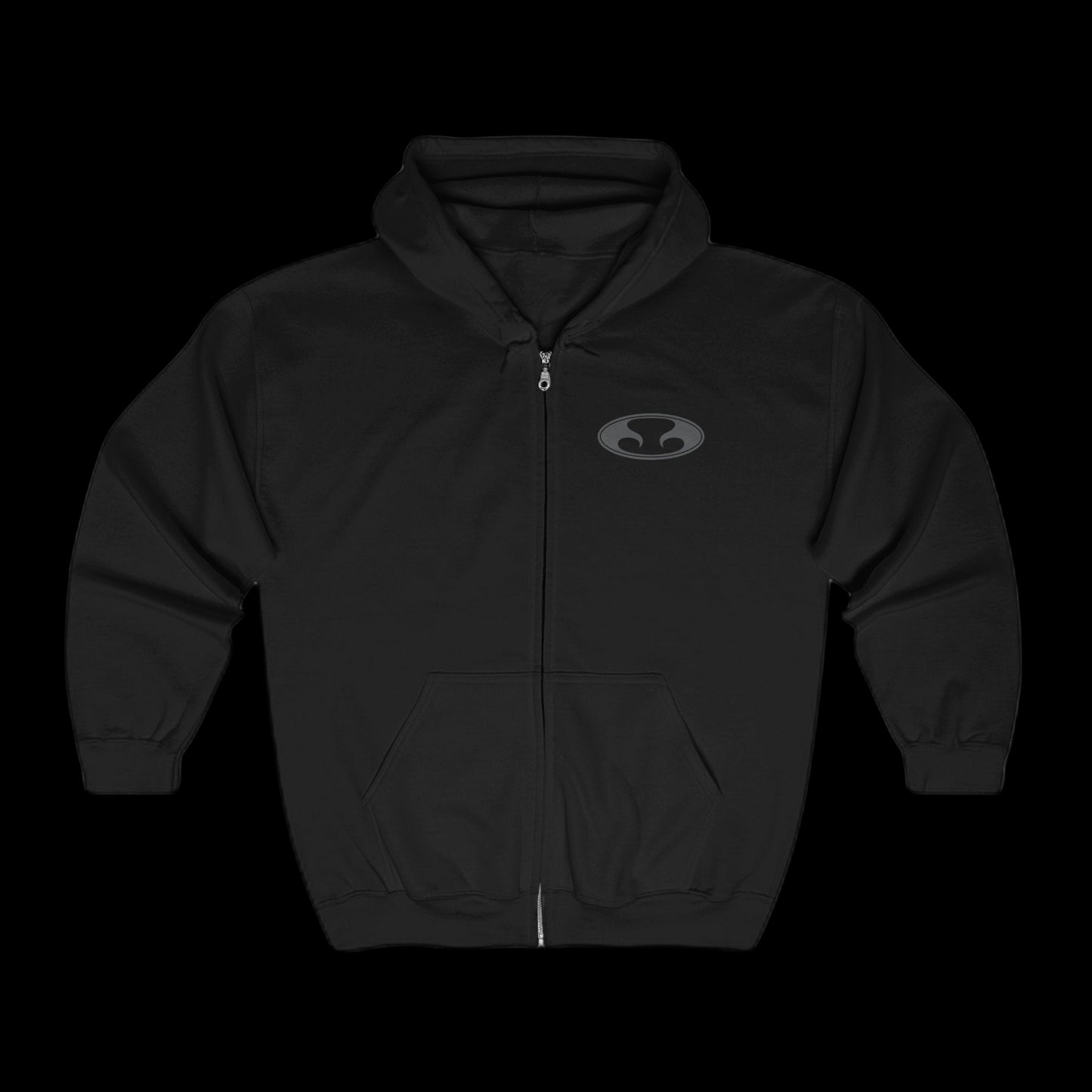 Eternal Night Surf Hoodie in Black with Gray Oval Eternal Logo