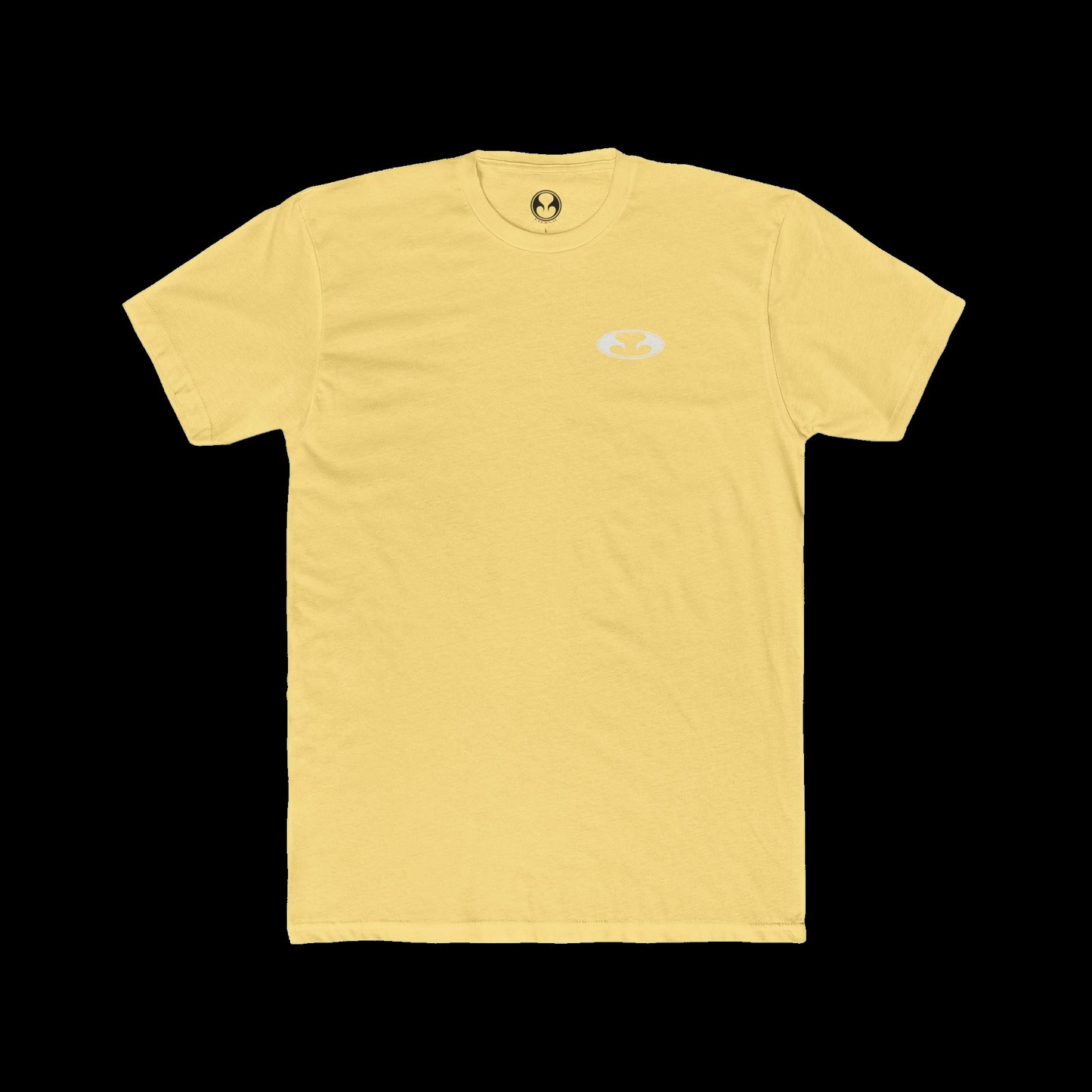 Eternal Respray Classic Soft Logo Tee in Banana with White Oval Logo on Left Chest