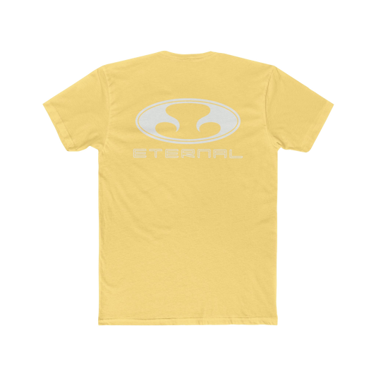 Eternal Respray Classic Soft Logo Tee in Banana with White Oval Logo on Back (Back)