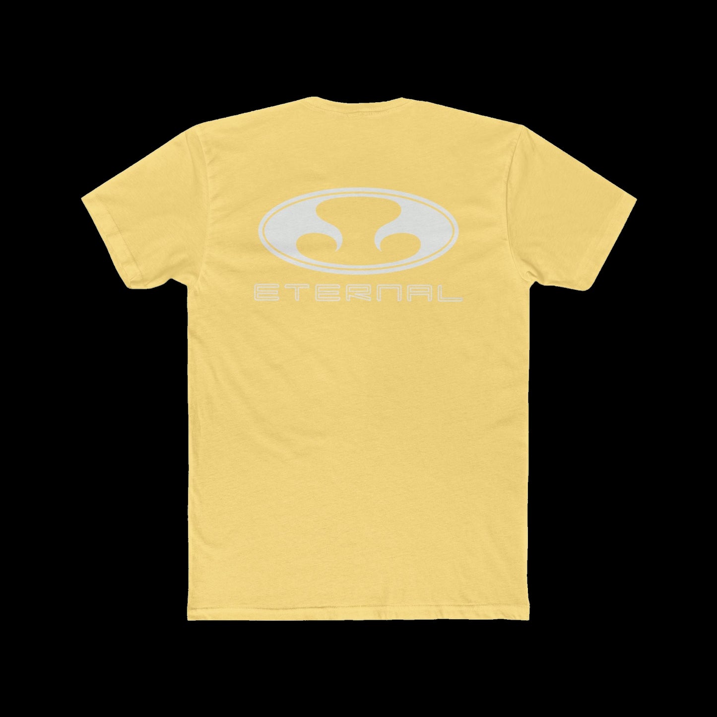 Eternal Respray Classic Soft Logo Tee in Banana with White Oval Logo on Back (Back)