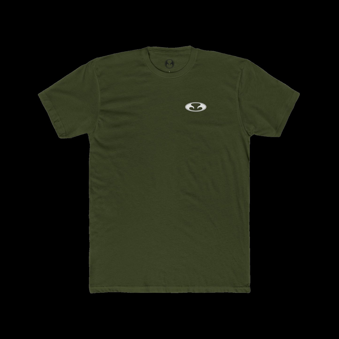 Eternal Respray Classic Soft Logo Tee in Olive Drab with White Oval Logo on Left Chest