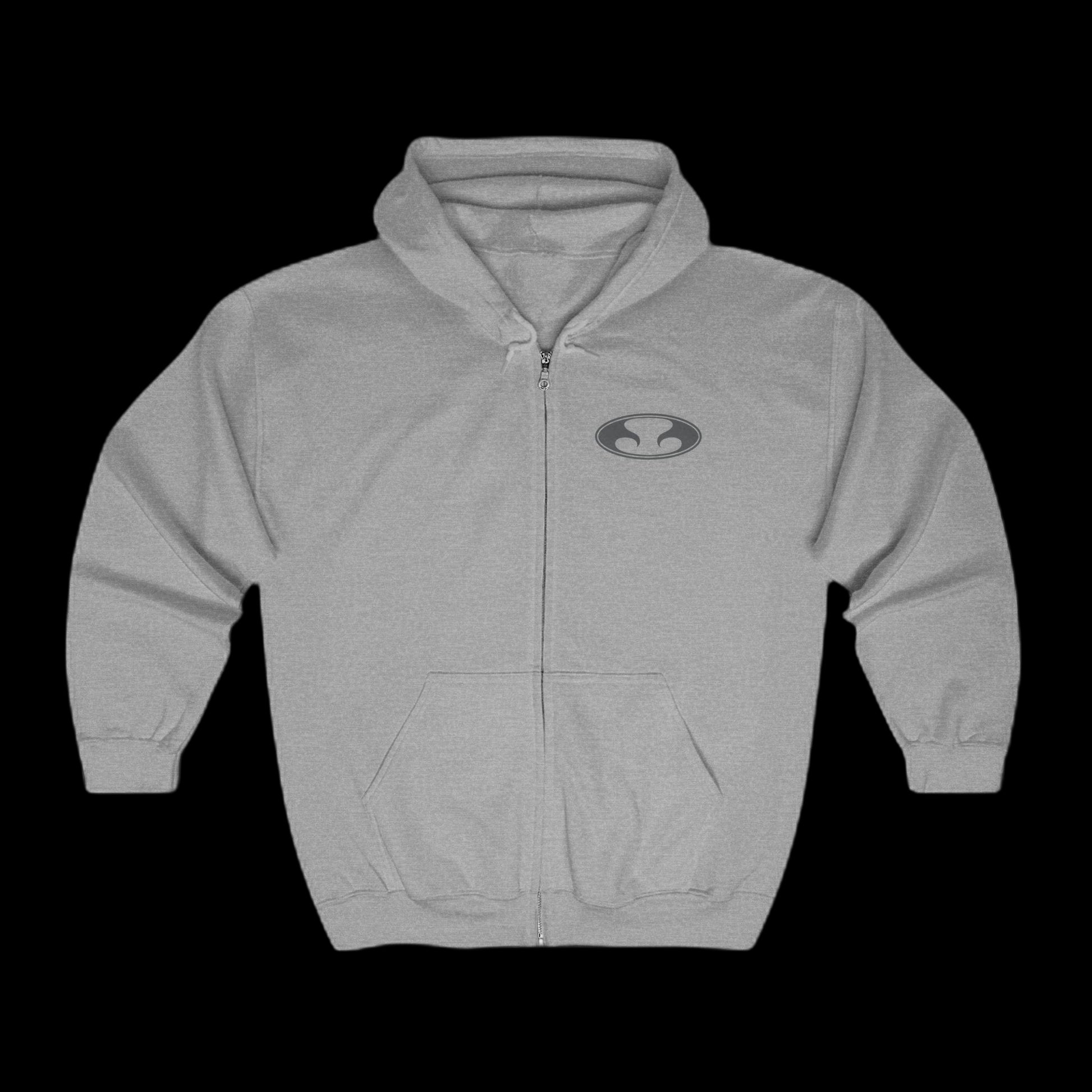 Eternal Night Surf Hoodie in Gray with Gray Oval Eternal Logo