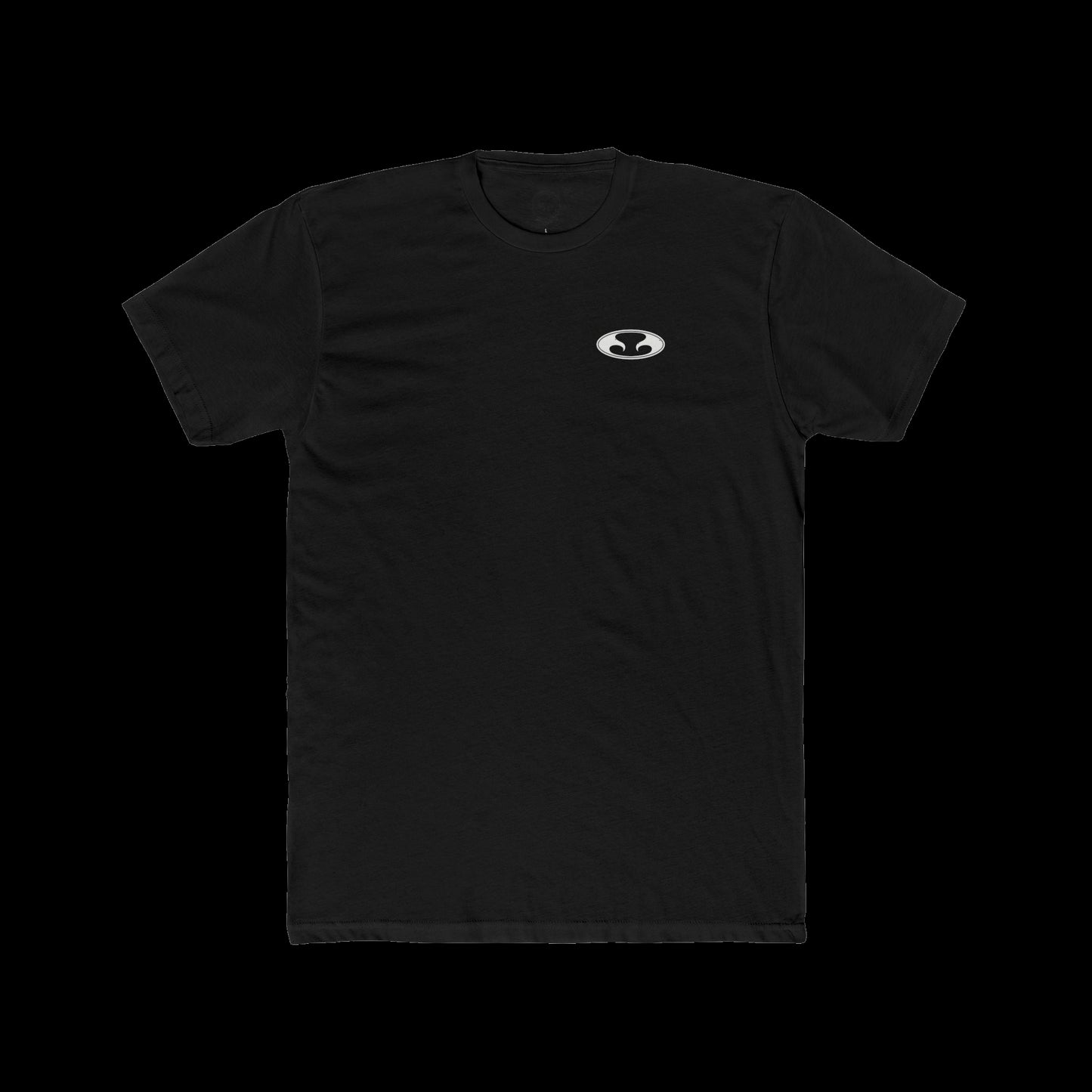 Eternal Respray Classic Soft Logo Tee in Black with White Oval Logo on Left Chest