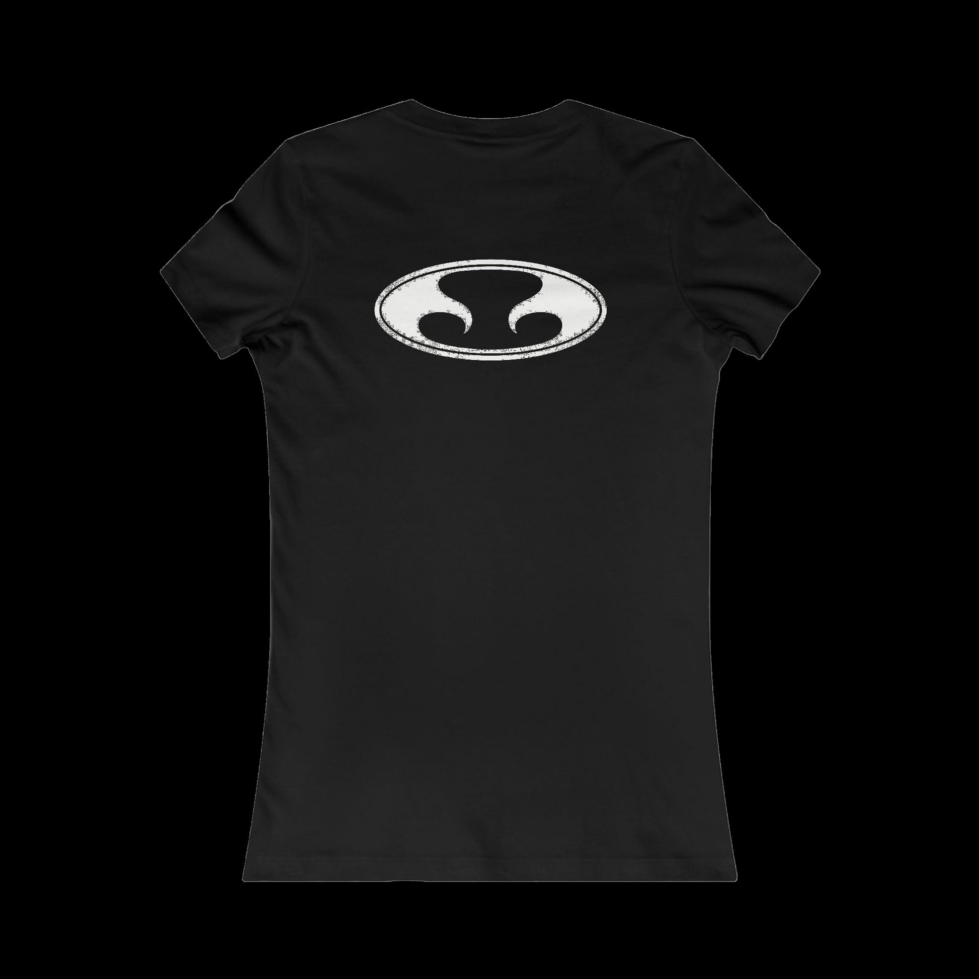 Eternal Classic Baby Doll Tee in Black with White Oval Eternal Logo (Back)